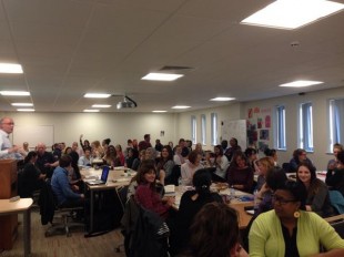 Stimulating conversation with students in Huddersfield and Bradford
