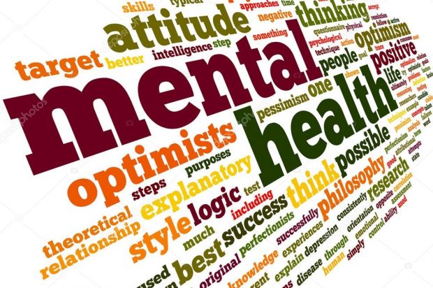word cloud of mental health phrases