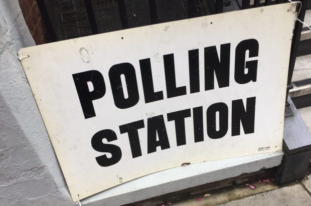 polling station sign