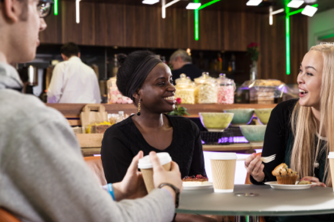 Young people discussing mental health